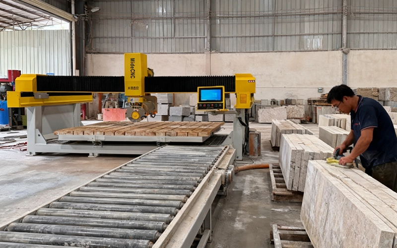 CNC Bridge Saw Applications in kitchen countertop and architectural stone fabrication