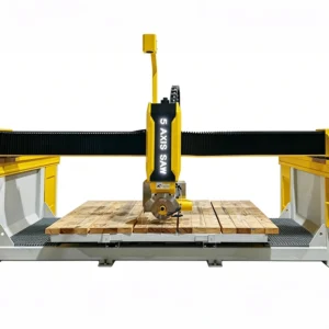 5 Axis CNC Bridge Cutting Machine for Marble, Granite, Quartz – High Precision Stone Cutting with Touchscreen Control & 360° Head