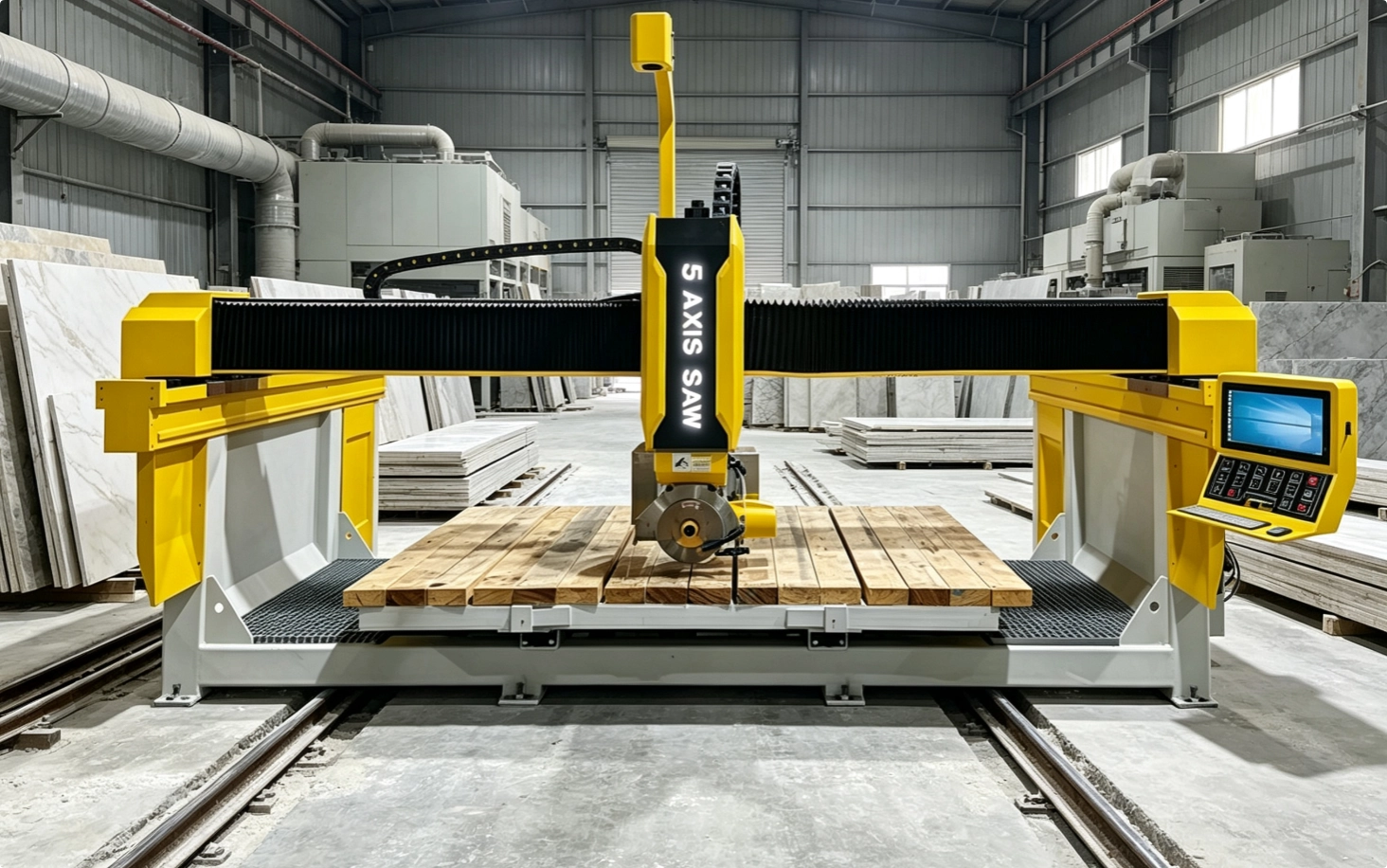 5 Axis CNC Bridge Saw